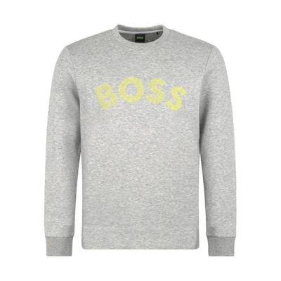 HUGO BOSS Logo Print Crewneck Sweatshirt Grey - 50469363-059