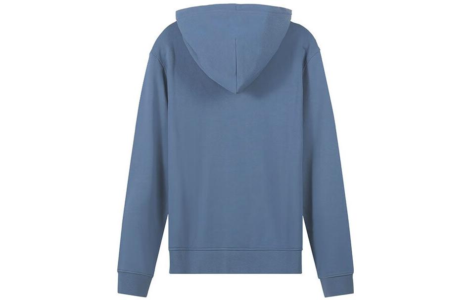 HUGO BOSS Logo Print Drawstring Hoodie Grey Blue Pullover 50472236-438 圖 3