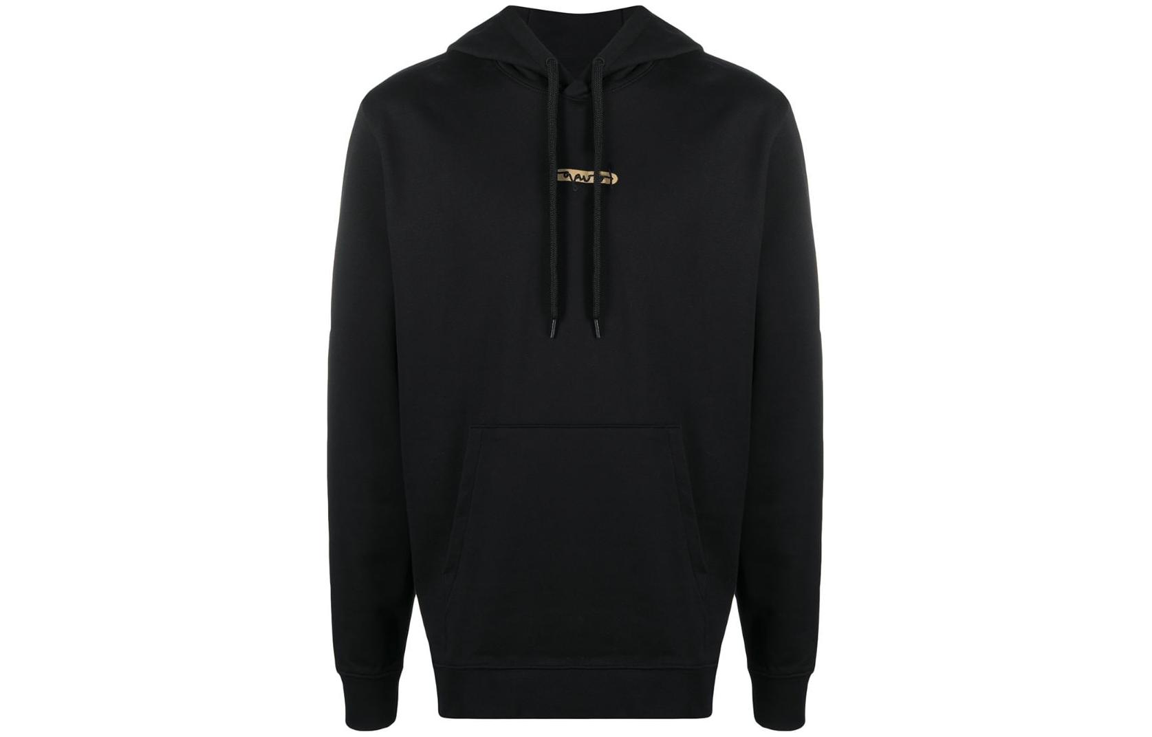 HUGO BOSS Logo Print Hoodie Black 50443805