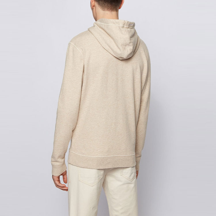 HUGO BOSS Logo Print Hoodie Long Sleeve Beige 50449365-151 圖 6