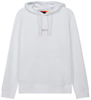 HUGO BOSS Logo Print Hoodie Unisex White Long Sleeve Sweatshirt 50459489-100 HUGO BOSS Logo Print Hoodie Unisex White Long Sleeve Sweatshirt 50459489-100
