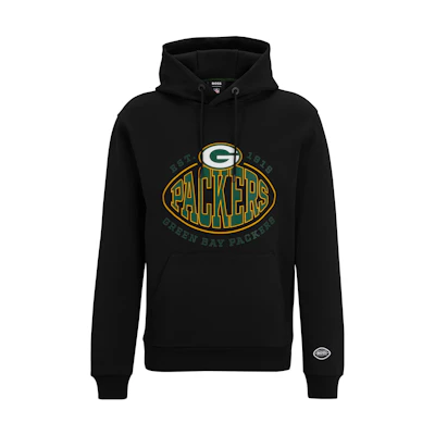 HUGO BOSS Logo Print Long Sleeve Hoodie Black () 50504598-015