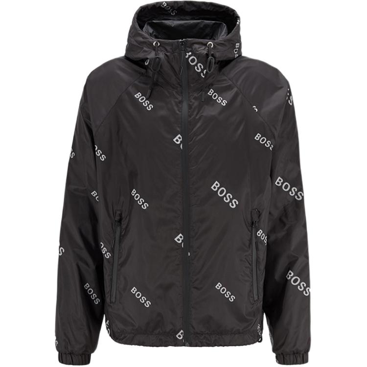 HUGO BOSS Logo Print Long Sleeve Jacket Black 50435752-001