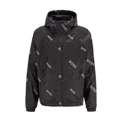 HUGO BOSS Logo Print Long Sleeve Jacket Black 50435752-001