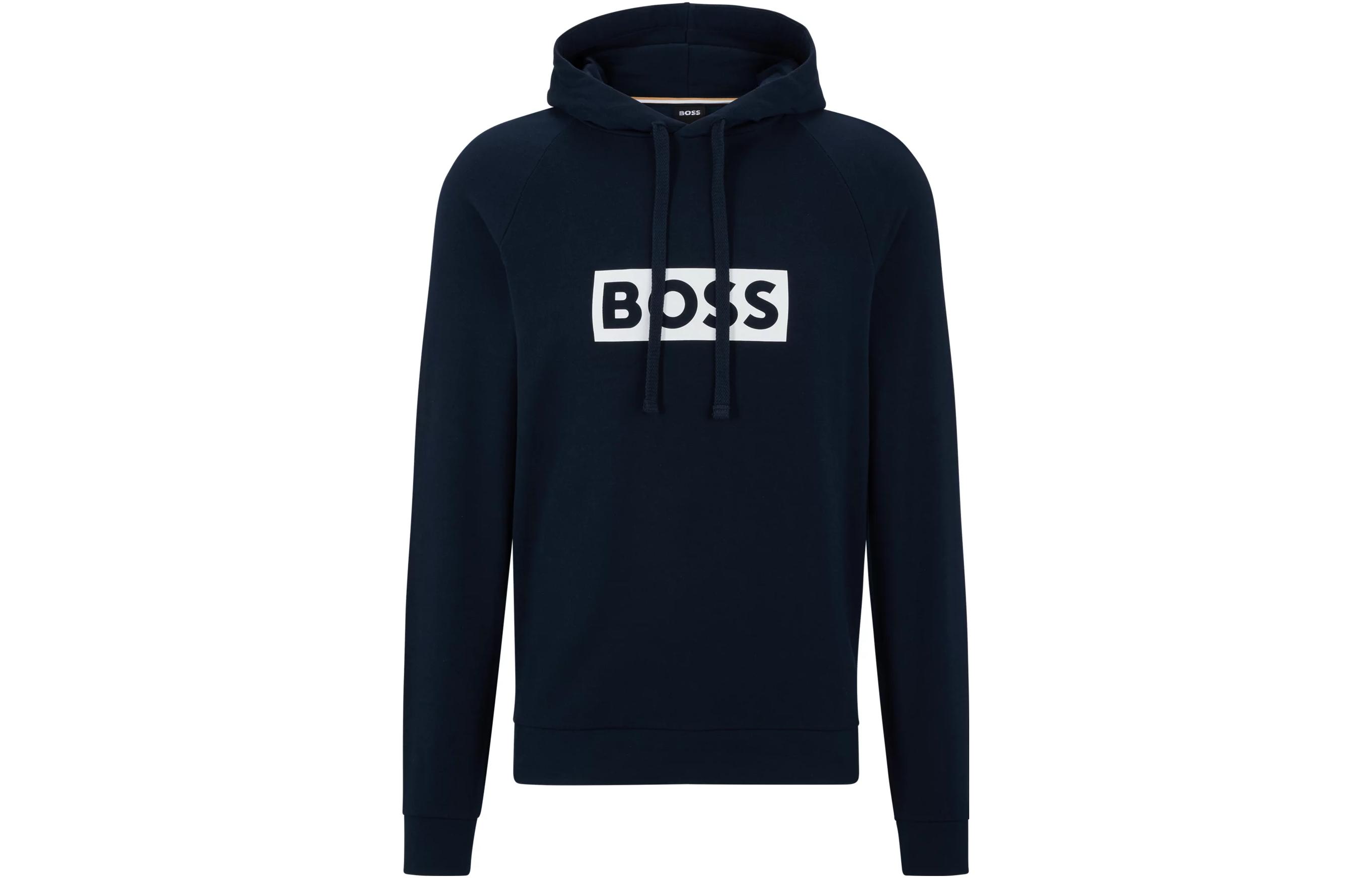 Order HUGO BOSS 徽標印花長袖運動衫 深藍色 50485957-403