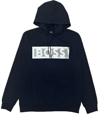 HUGO BOSS Logo Print Navy Blue Hoodie Casual Long Sleeve Sweater 50488927-410 Buy HUGO BOSS Logo Print Navy Blue Hoodie Casual Long Sleeve Sweater 50488927-410