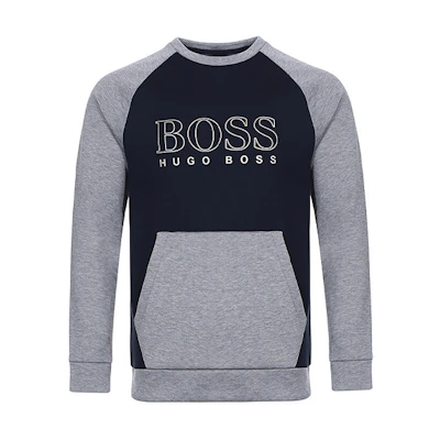 HUGO BOSS Logo Print Patchwork Sweatshirt Men’s Dark Blue 50420297-403