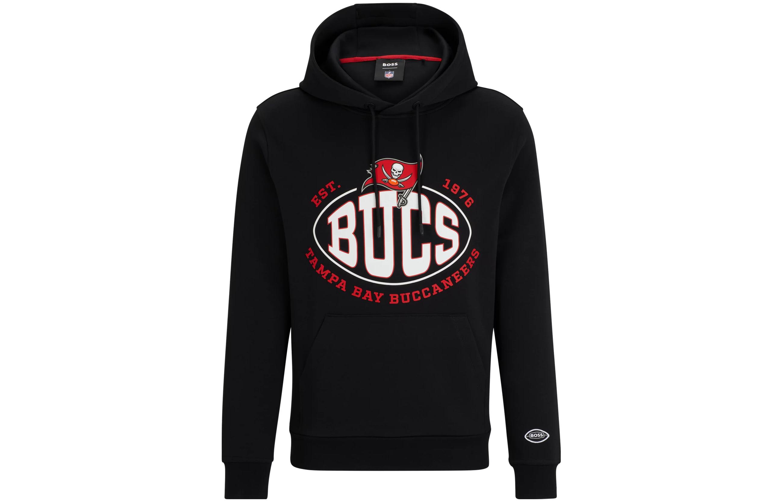 HUGO BOSS Logo Print Pullover Hoodie Black 50504598-011