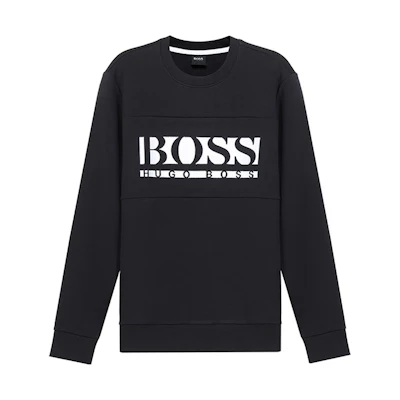 HUGO BOSS Logo Print Pullover Sweatshirt Black 50447034-001