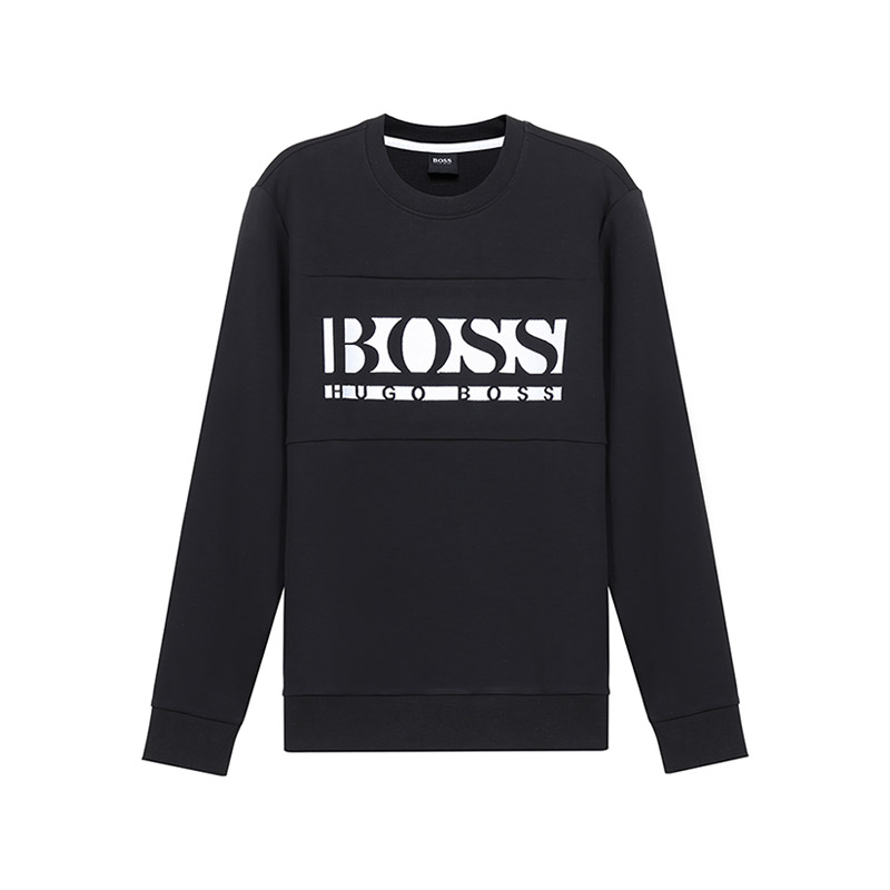 Order HUGO BOSS 黑色Logo印花圓領長袖上衣 50447034-001