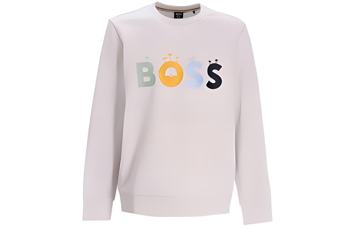 HUGO BOSS Logo Print Sweatshirt White 50471679-104