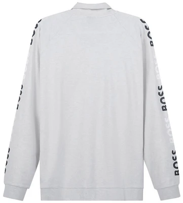 HUGO BOSS 徽標印花拉鍊休閒夾克 淺灰色 50474923-104 Lookbook HUGO BOSS 徽標印花拉鍊休閒夾克 淺灰色 50474923-104