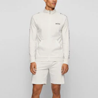 Purchase HUGO BOSS 徽標印花拉鍊休閒夾克 淺灰色 50474923-104