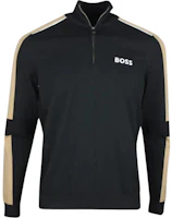 Order HUGO BOSS Logo Print Zip-Up Mock Neck Sweatshirt Black 50504947-001
