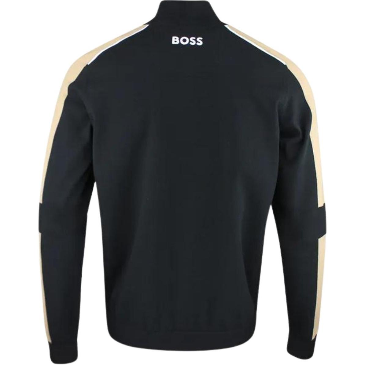 Lookbook HUGO BOSS Logo印花拉鍊立領運動衫 黑色 50504947-001
