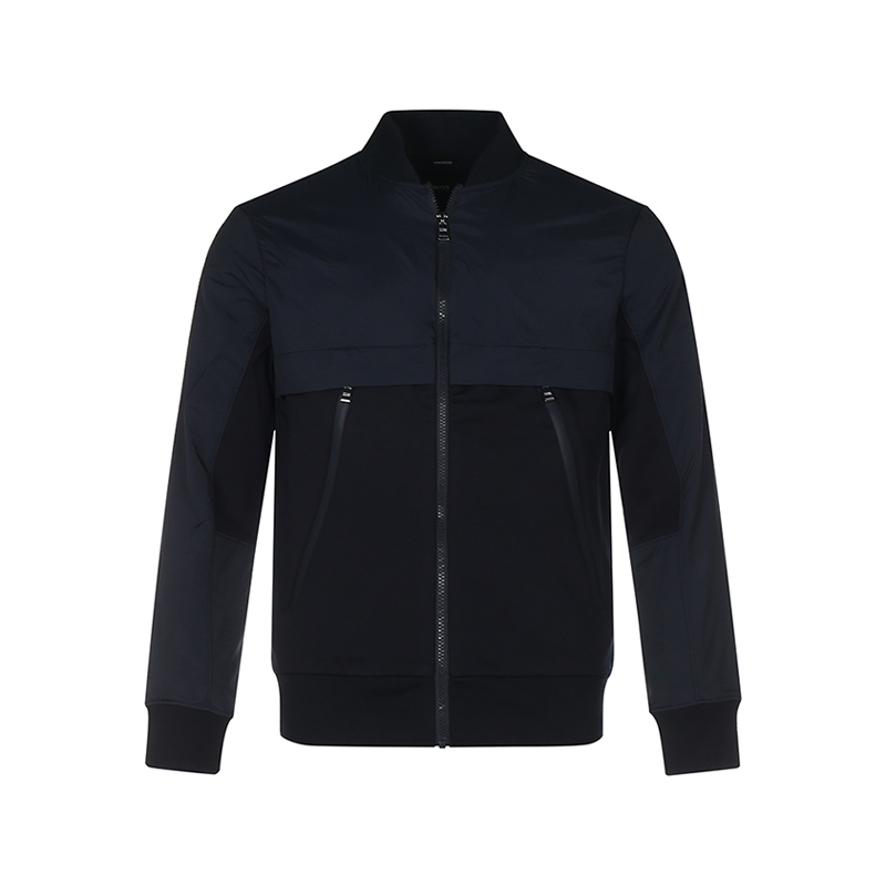 HUGO BOSS Logo Print Zip Jacket Dark Blue 50452389-402