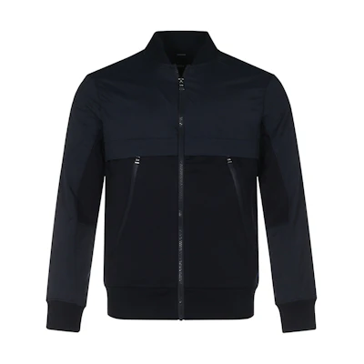 HUGO BOSS Logo Print Zip Jacket Dark Blue 50452389-402