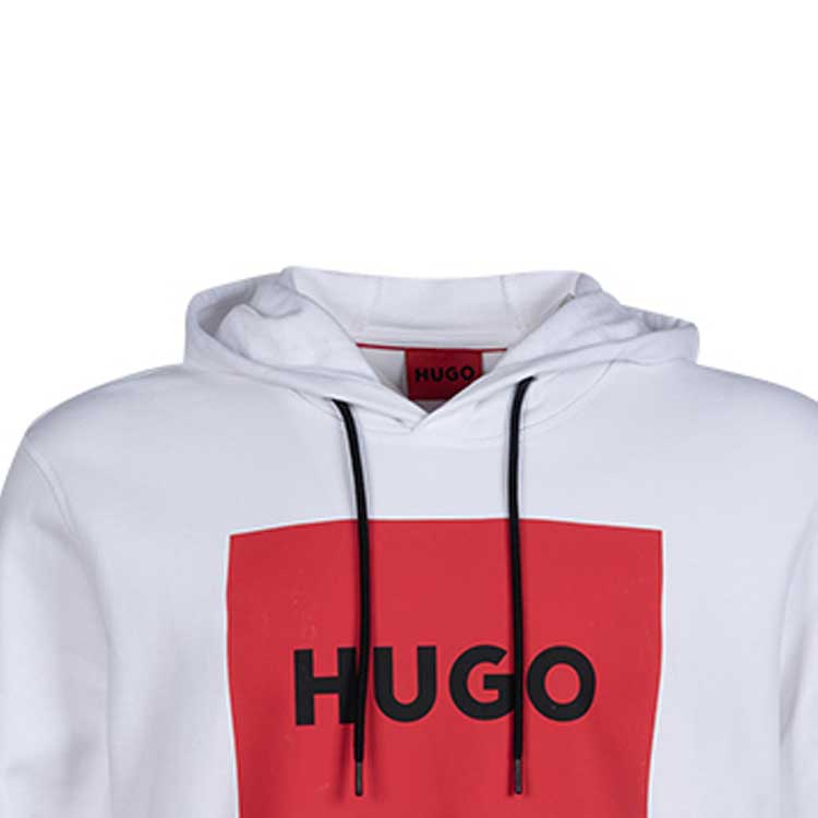 Cheap 雨果博斯白色印花Logo连帽衫 50473168-100