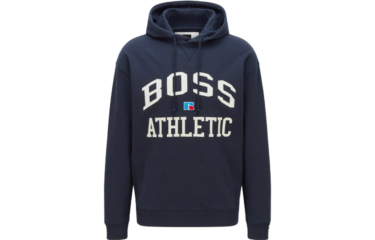 HUGO BOSS Logo Printed Sweatshirt Blue - Fashion Sweater 50455955-404
