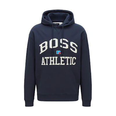 HUGO BOSS Logo Printed Sweatshirt Blue - Fashion Sweater 50455955-404