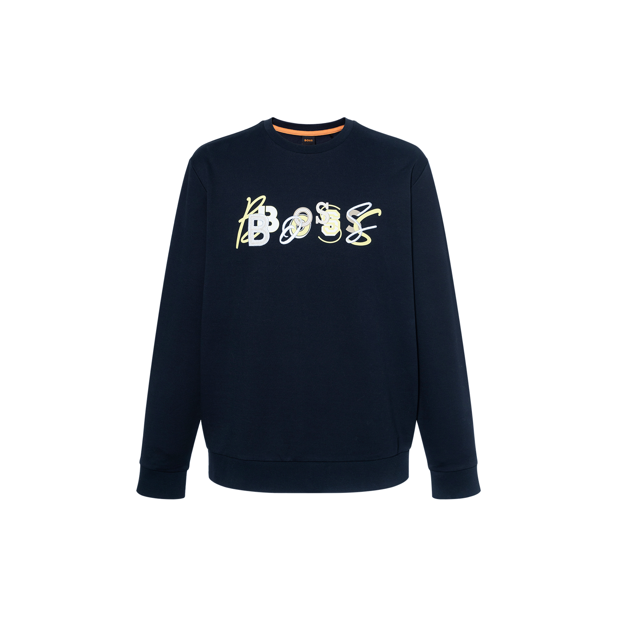HUGO BOSS Logo Pullover Sweatshirt Mens - Navy Blue 50472421-404