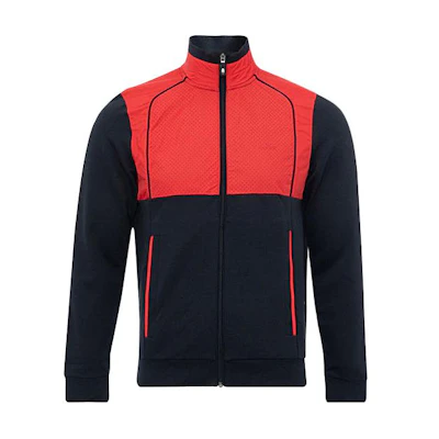 HUGO BOSS Logo Stand Collar Colorblock Jacket Men’s Red 50326350-410