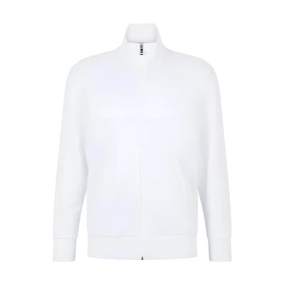 HUGO BOSS Logo Stand Collar Zip-Up Jacket White 50487482-100