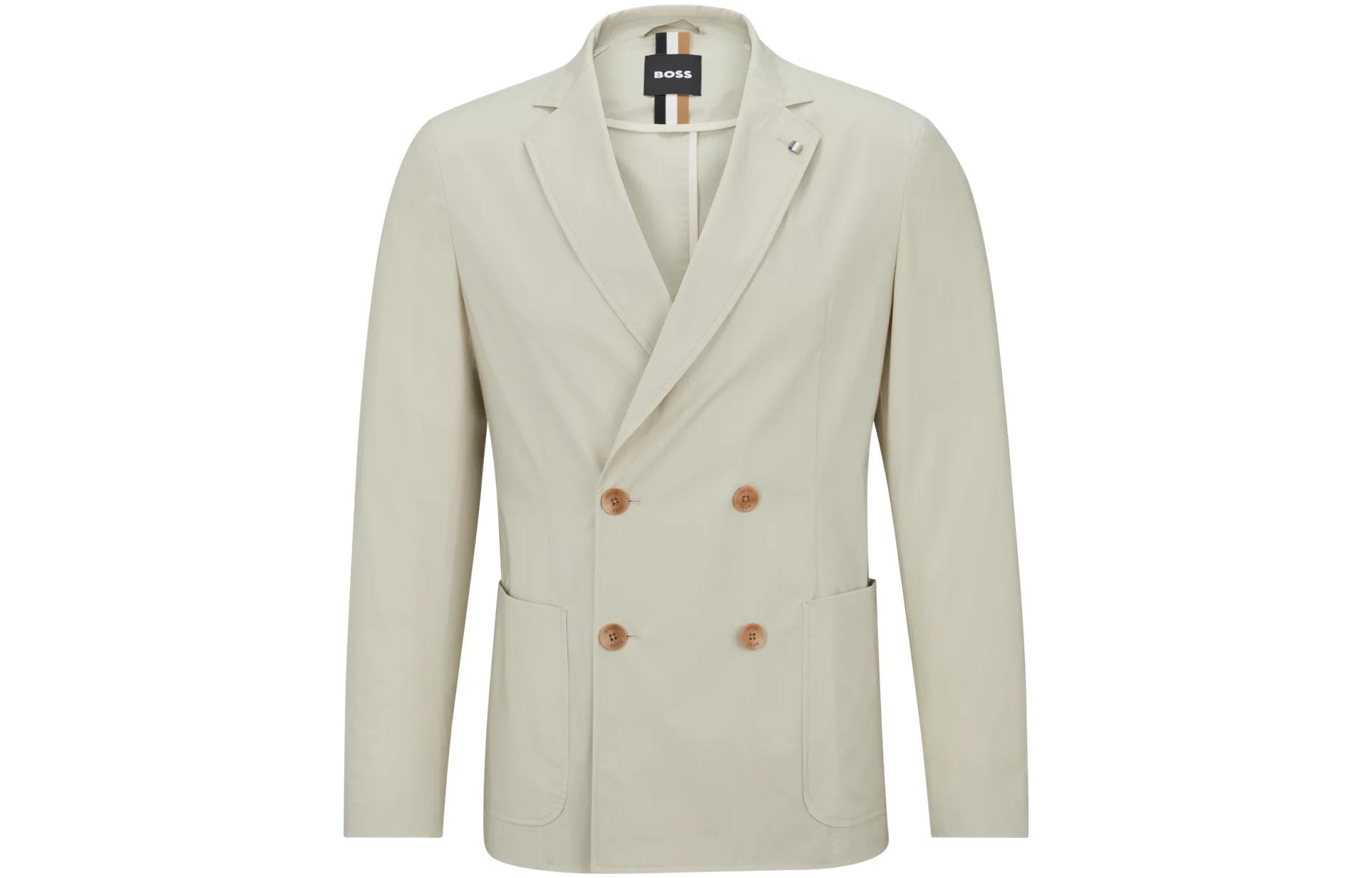 HUGO BOSS Long-Sleeve Dual-Buckle Jacket in Light Beige 50489395-277