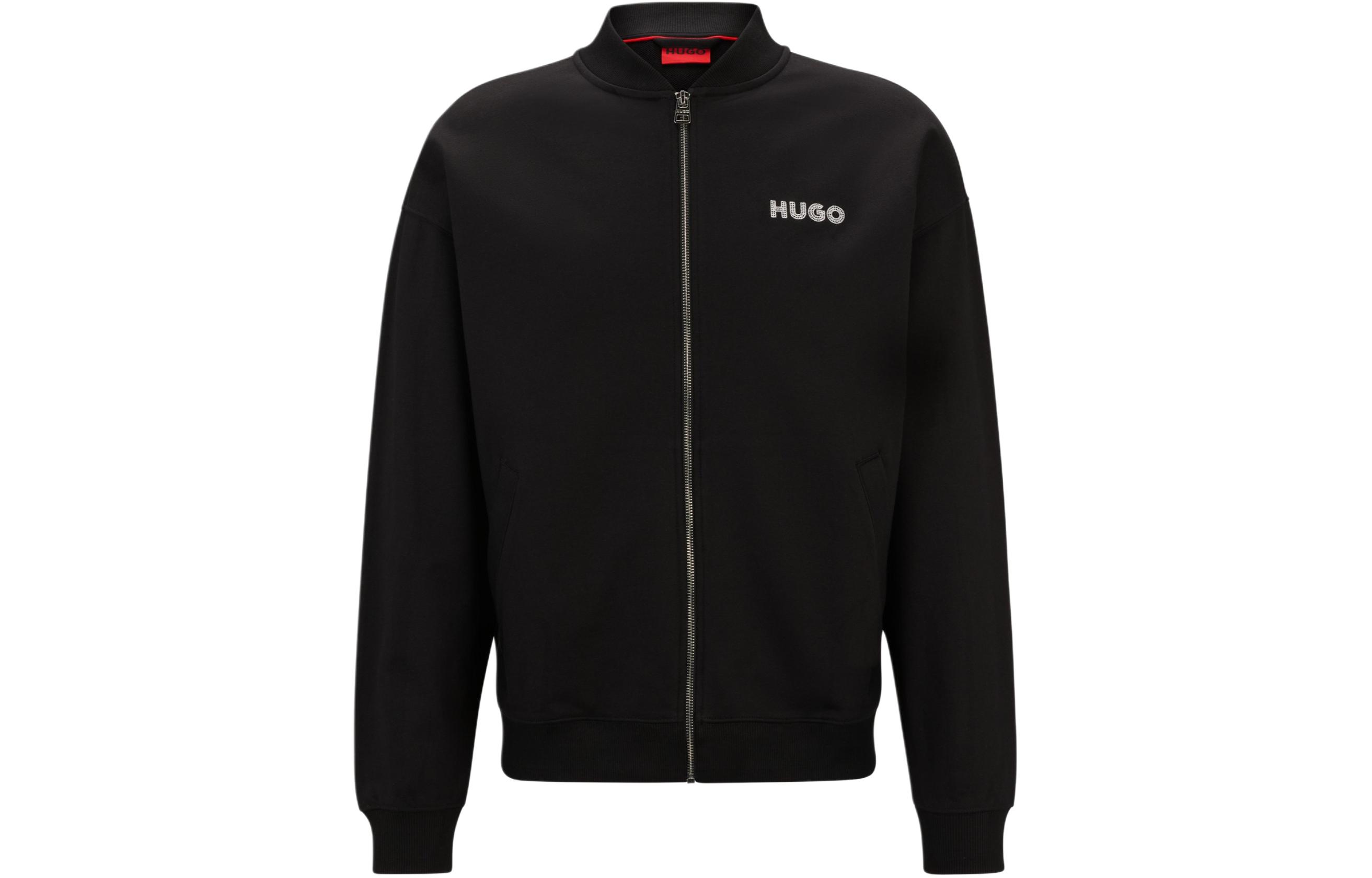 HUGO BOSS Loose-Fit Zip-Up Jacket Black 50509978001