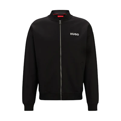 HUGO BOSS Loose-Fit Zip-Up Jacket Black 50509978001