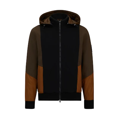 HUGO BOSS Loose Fit Casual Khaki Hooded Jacket 50495919-361