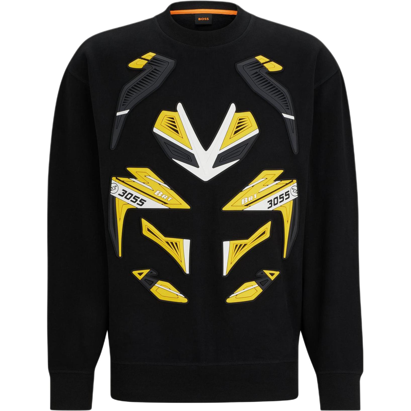 HUGO BOSS Loose Fit Crewneck Long-Sleeve Sweatshirt Black 50497103-001