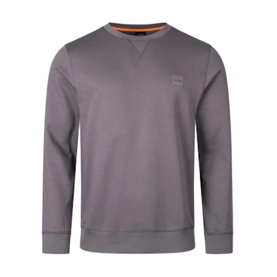 HUGO BOSS Loose Fit Crewneck Long-Sleeve Sweatshirt Dark Grey 50509323-029