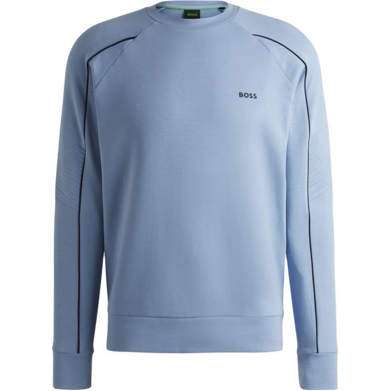 HUGO BOSS Loose Fit Crewneck Sweatshirt Blue Long Sleeve 50518186-498