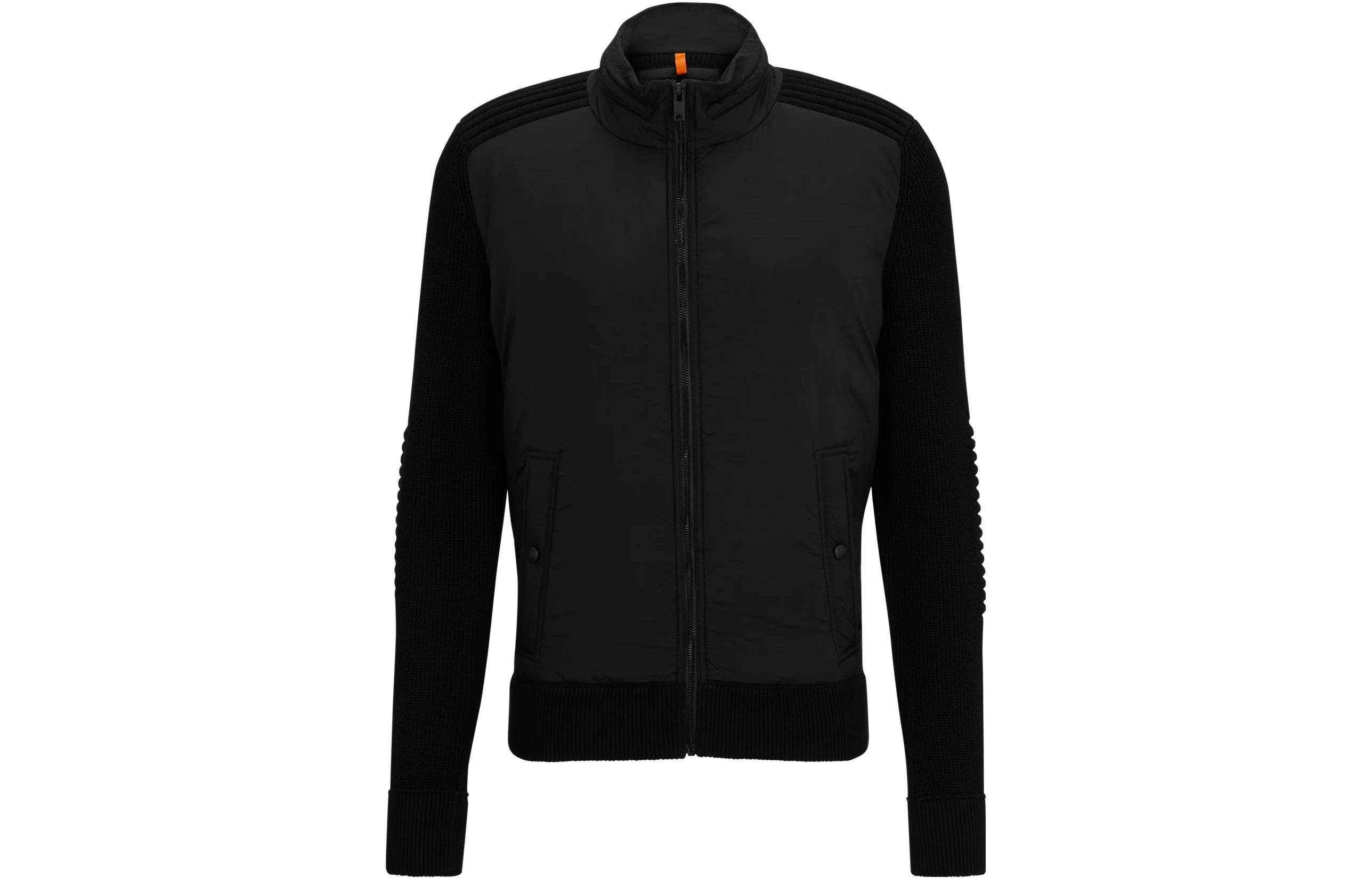 HUGO BOSS Loose Fit High Neck Zip-Up Jacket Black 50494390-001