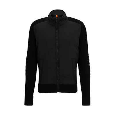 HUGO BOSS Loose Fit High Neck Zip-Up Jacket Black 50494390-001