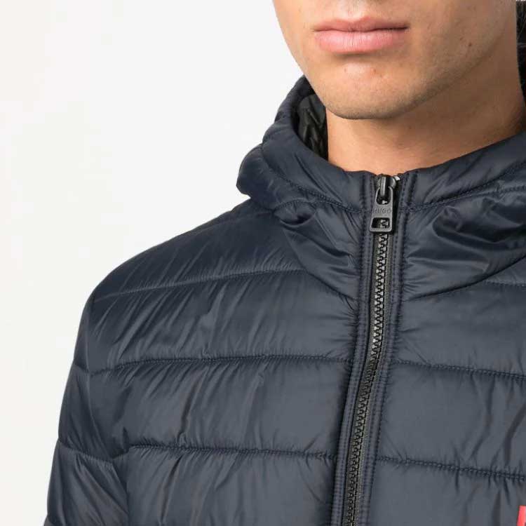 Sizing HUGO BOSS 深藍色Logo印花連帽休閒棉質外套 50474699-405