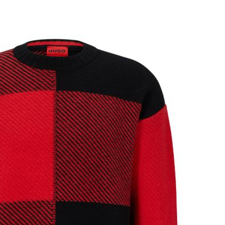 Sizing HUGO BOSS 多色條紋長袖圓領毛衣 50500006-001