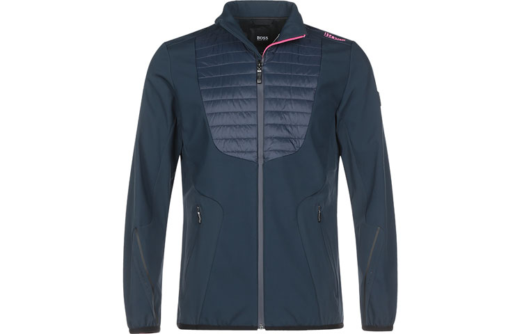 HUGO BOSS Navy Blue Fleece-Lined Nylon Long-Sleeve Jacket 50429466-410