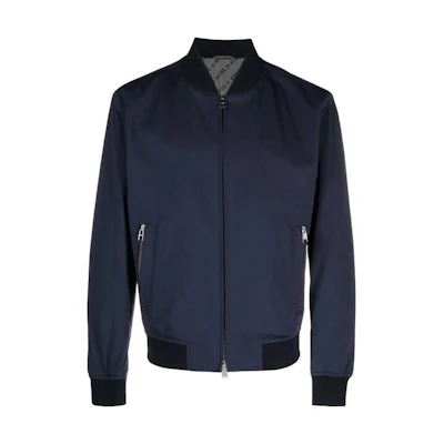 HUGO BOSS Navy Blue Solid Long-Sleeve Bomber Jacket 50497333-404