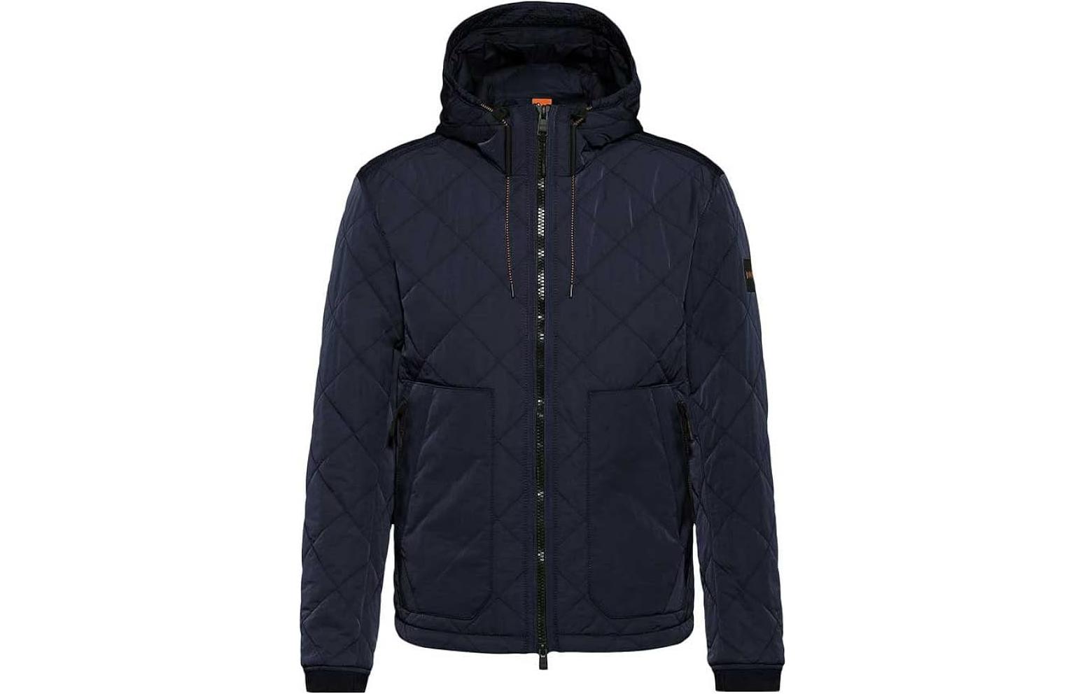 HUGO BOSS Navy Diamond Quilted Casual Jacket 50489962-404