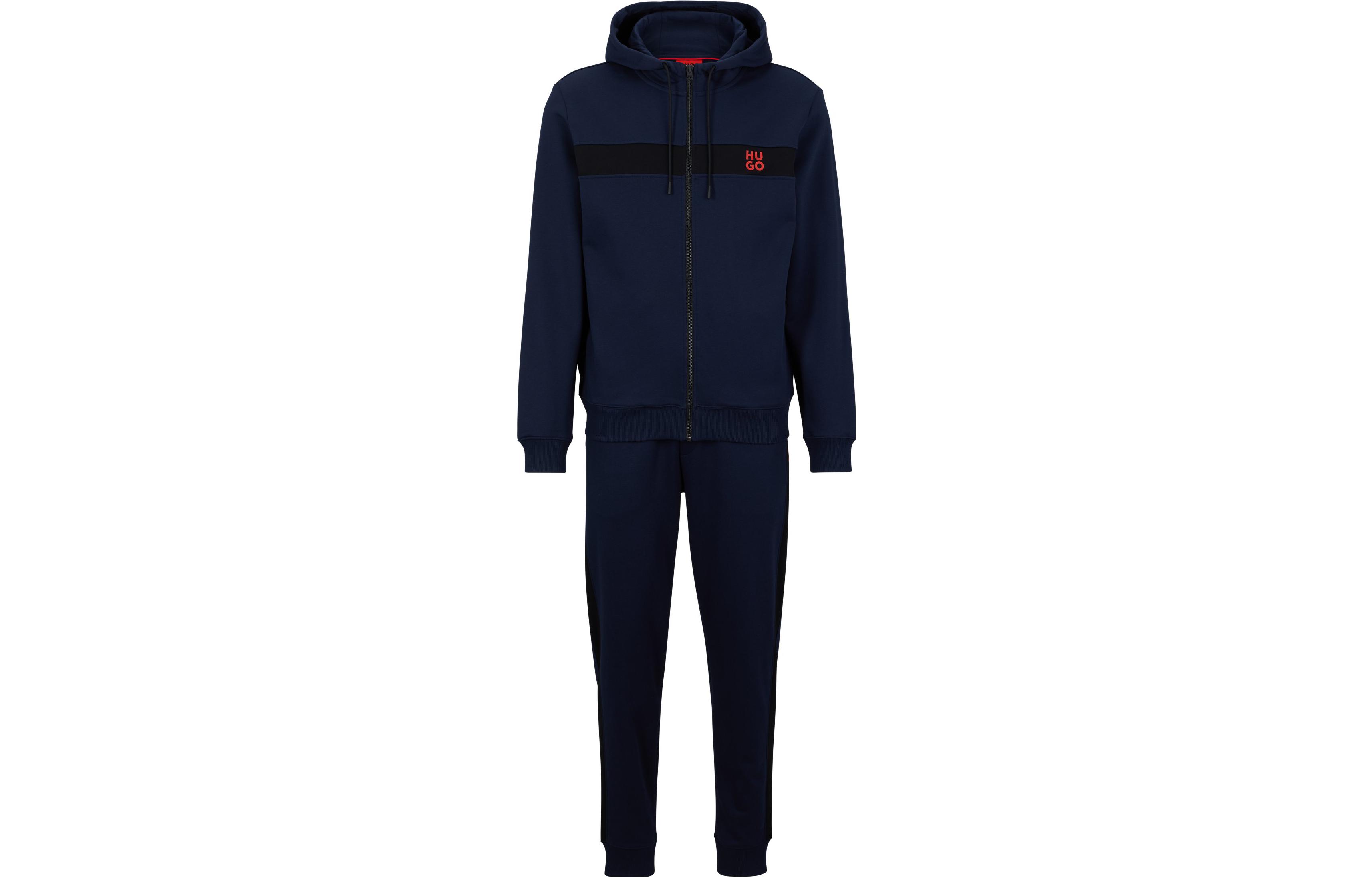 HUGO BOSS Navy Embroidered Logo Hoodie and Sweatpants Set 50501422-405
