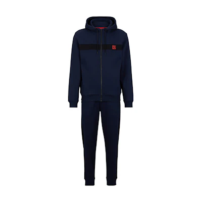 HUGO BOSS Navy Embroidered Logo Hoodie and Sweatpants Set 50501422-405