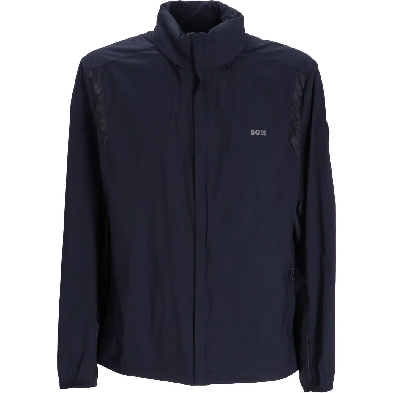 HUGO BOSS Navy Full-Zip Lettered Stand Collar Jacket 50485943-402