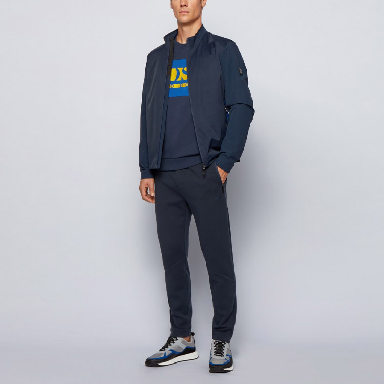 Details for HUGO BOSS 刺繡標誌設計海軍藍長袖運動衫 50447034-410