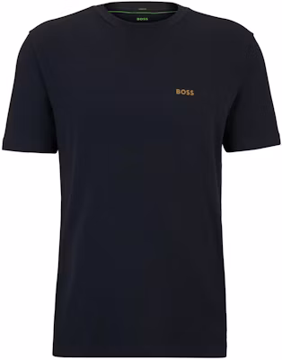 HUGO BOSS Navy Stretch Cotton Regular Fit T-Shirt with Contrast Logo 50506373-401 Buy HUGO BOSS Navy Stretch Cotton Regular Fit T-Shirt with Contrast Logo 50506373-401