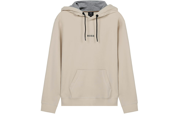 HUGO BOSS Off-White Hoodie with Small Logo Casual Sportswear 50462831-131