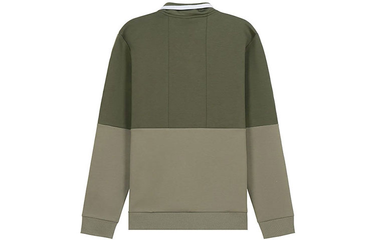 HUGO BOSS Olive Green & Gray Cotton Sweatshirt with Logo Embroidery 50447023-302 圖 3