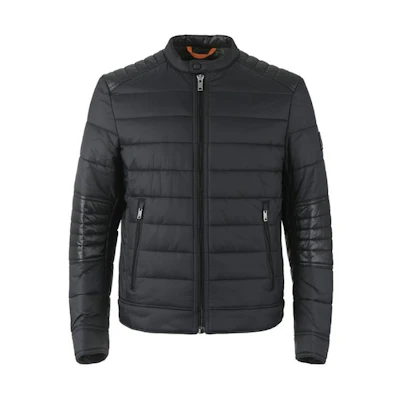 HUGO BOSS Orange SS24 Black Cotton Zip-Up Casual Jacket. 50498609-001