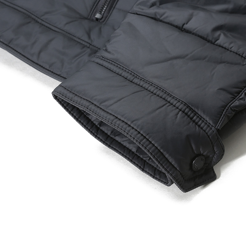 Shop HUGO BOSS Orange SS24 黑色棉質拉鍊休閒外套 50498609-001